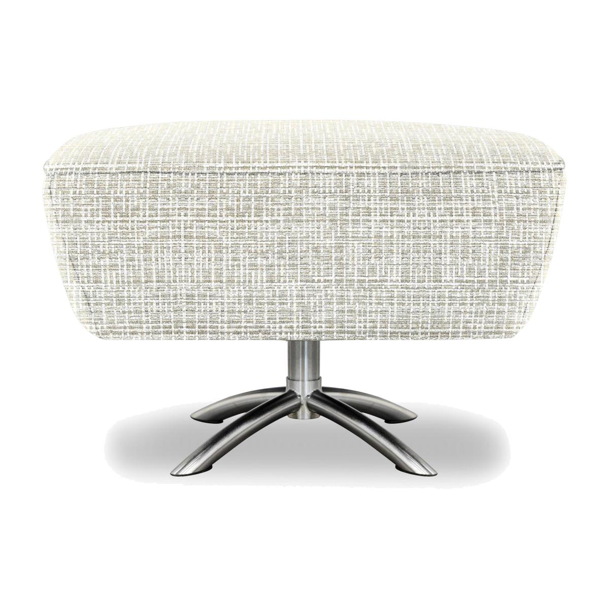 G Plan - Arlo Fabric Swivel Footstool - Waffle Taupe – image 1