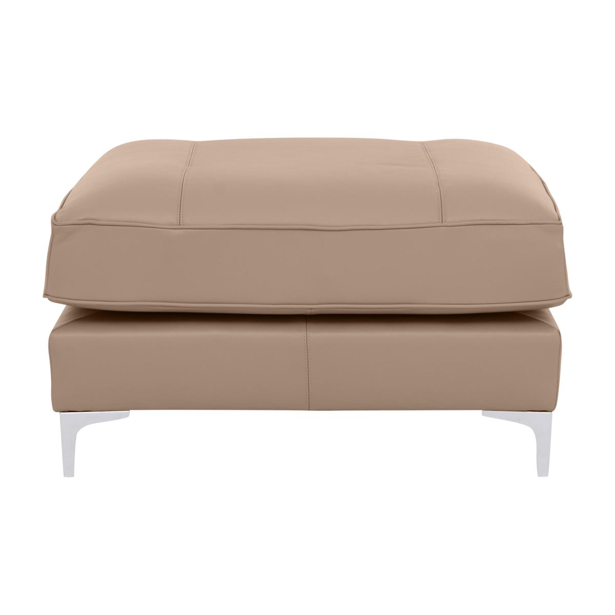 Legend Leather Footstool with Light Feet - Verona Stone – image 1