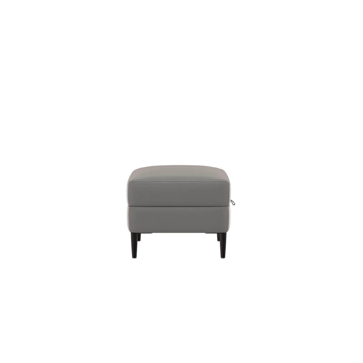Adama Leather Storage Footstool - Grey- World of Leather – image 4