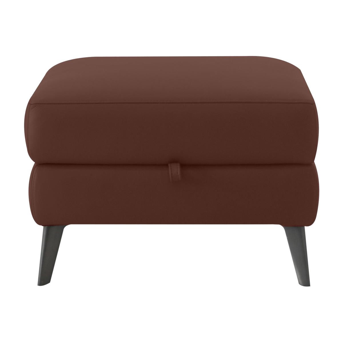 Domicil - Logan Leather Storage Footstool - NN Saddle Brown – image 1