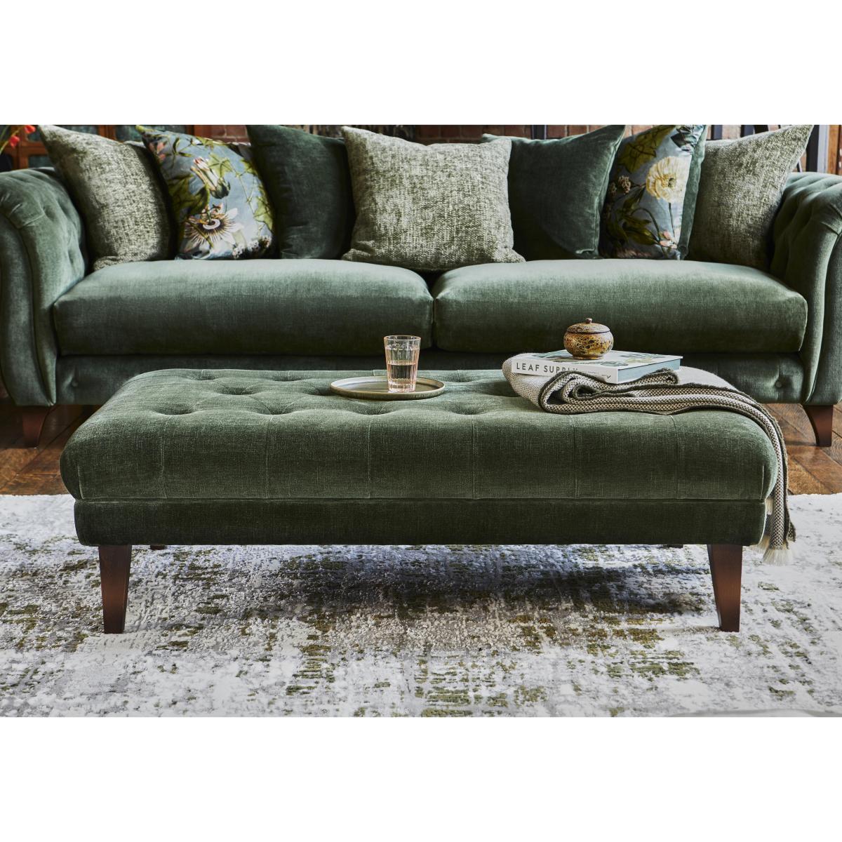 Boutique Palace Fabric Bench Stool - Grey – image 2