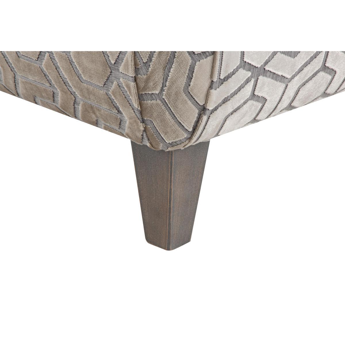 Boutique Splendour Fabric Bench Stool - Grey – image 4