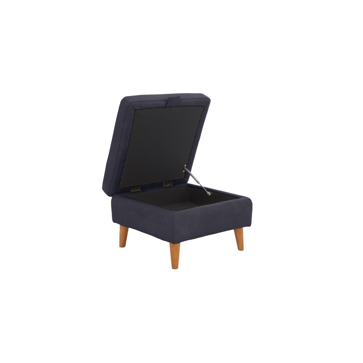 Morgan Fabric Storage Footstool - Grey – image 3