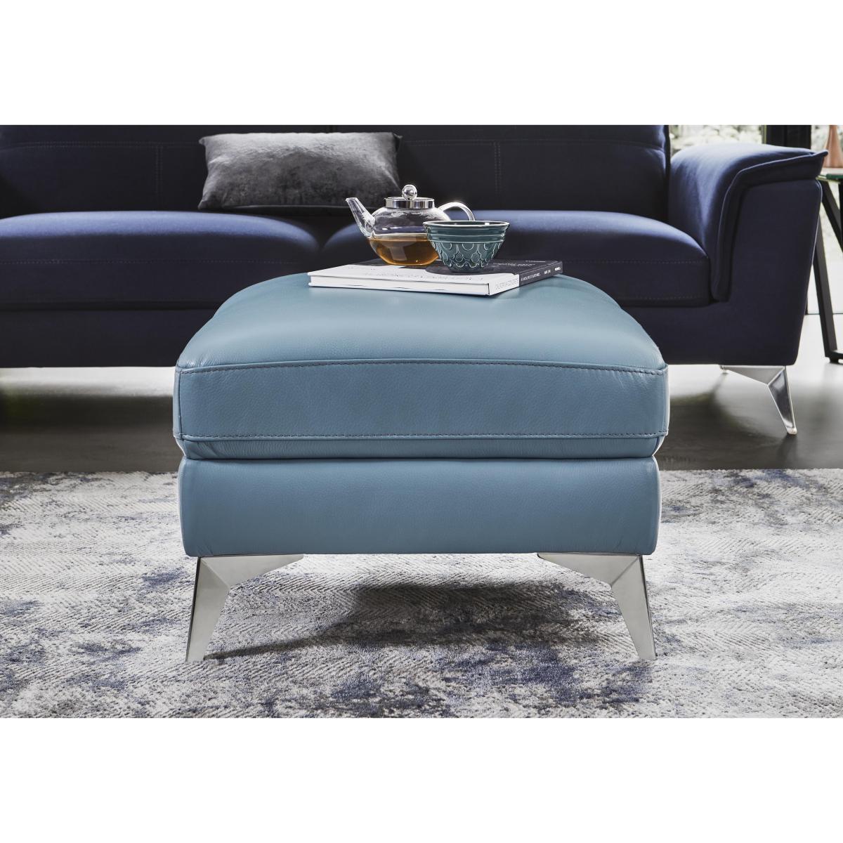 Monaco Leather Footstool – image 2