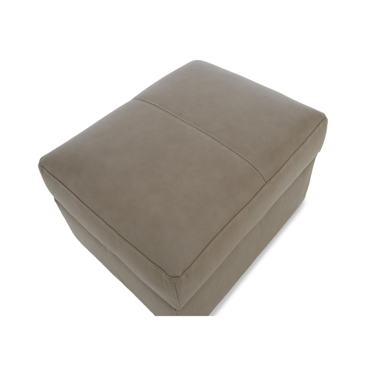 Iris Leather Storage Footstool - Turino Blue – image 2