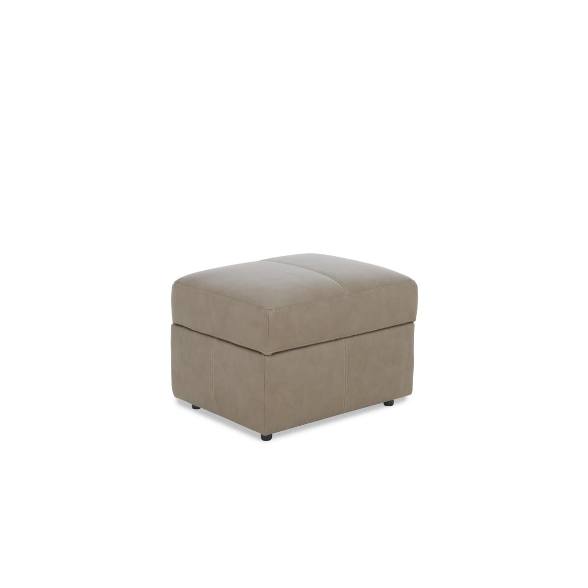 Iris Leather Storage Footstool - Turino Blue – image 3