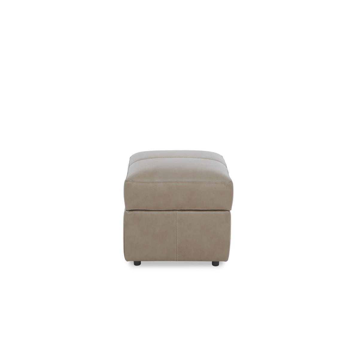 Iris Leather Storage Footstool - Turino Blue – image 5