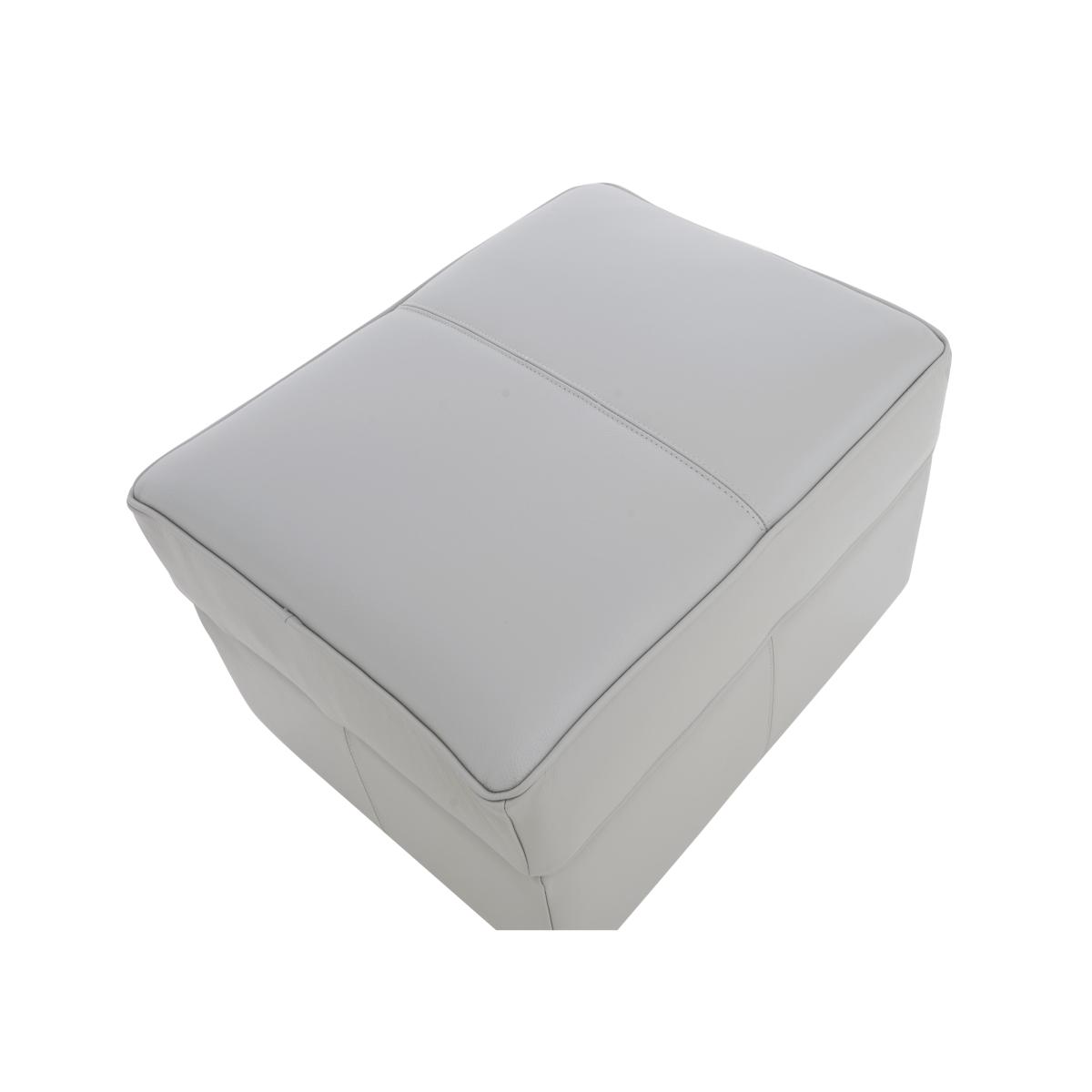 Legend Leather Storage Footstool - Verona Pearl – image 3