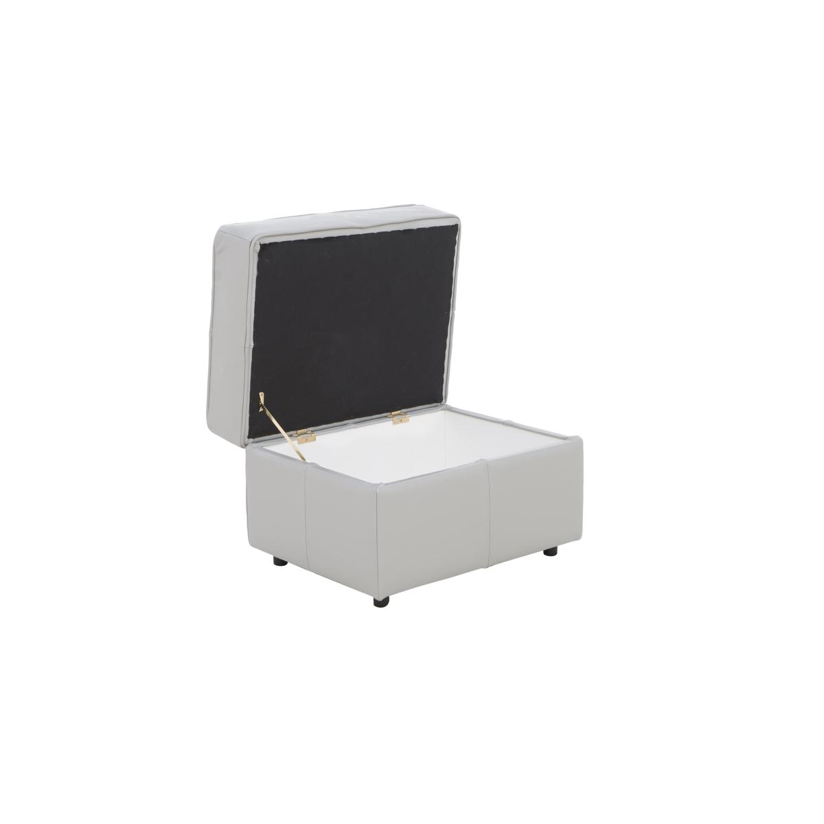 Legend Leather Storage Footstool - Verona Pearl – image 6