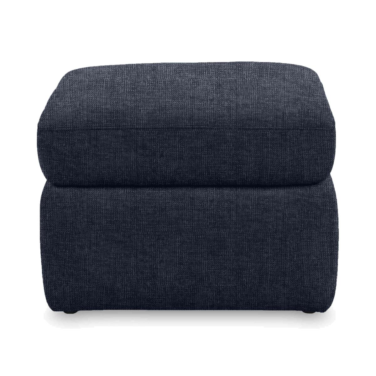 Cinemax Fabric Storage Footstool - Black Mica