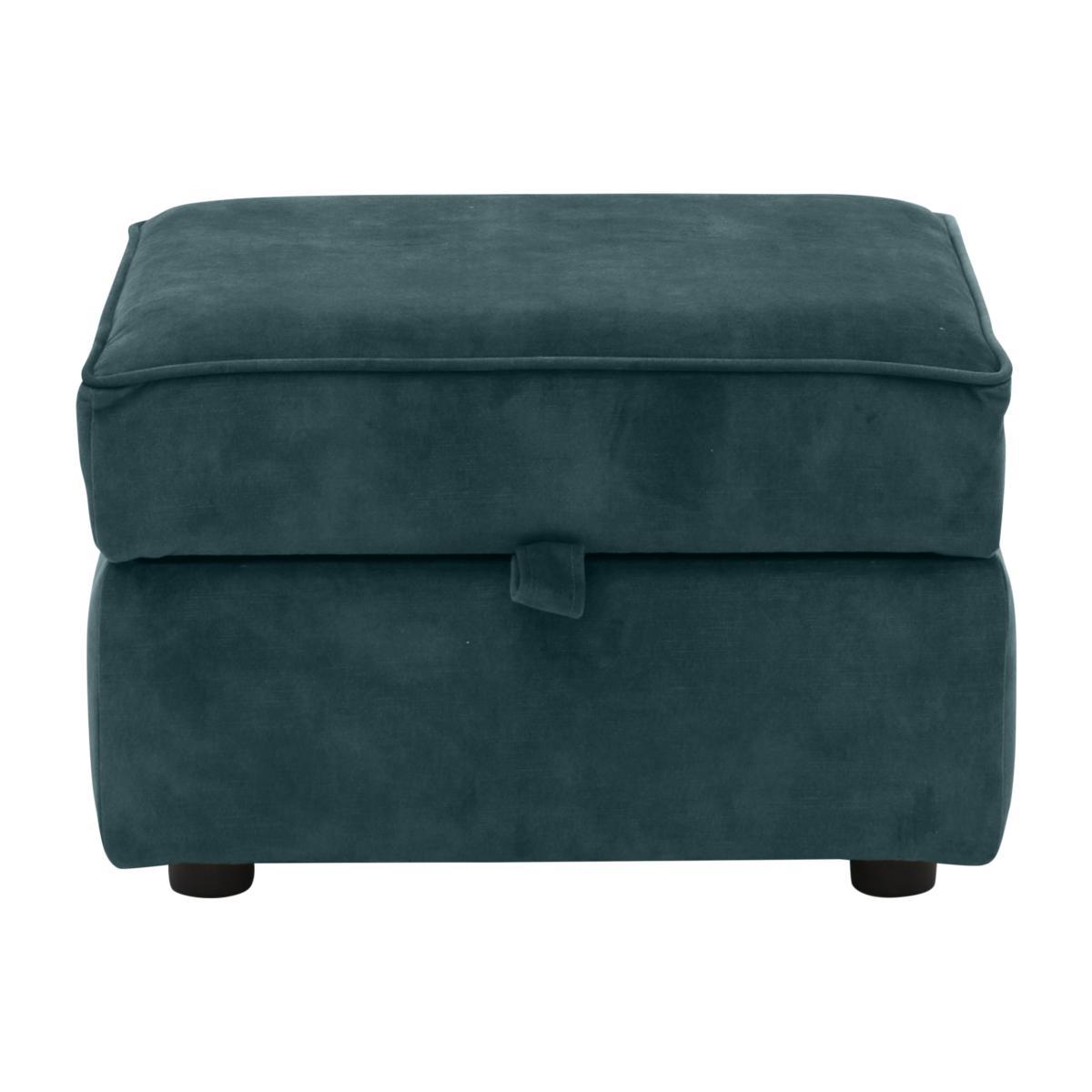 Nelly Fabric Storage Footstool - Teal – image 1