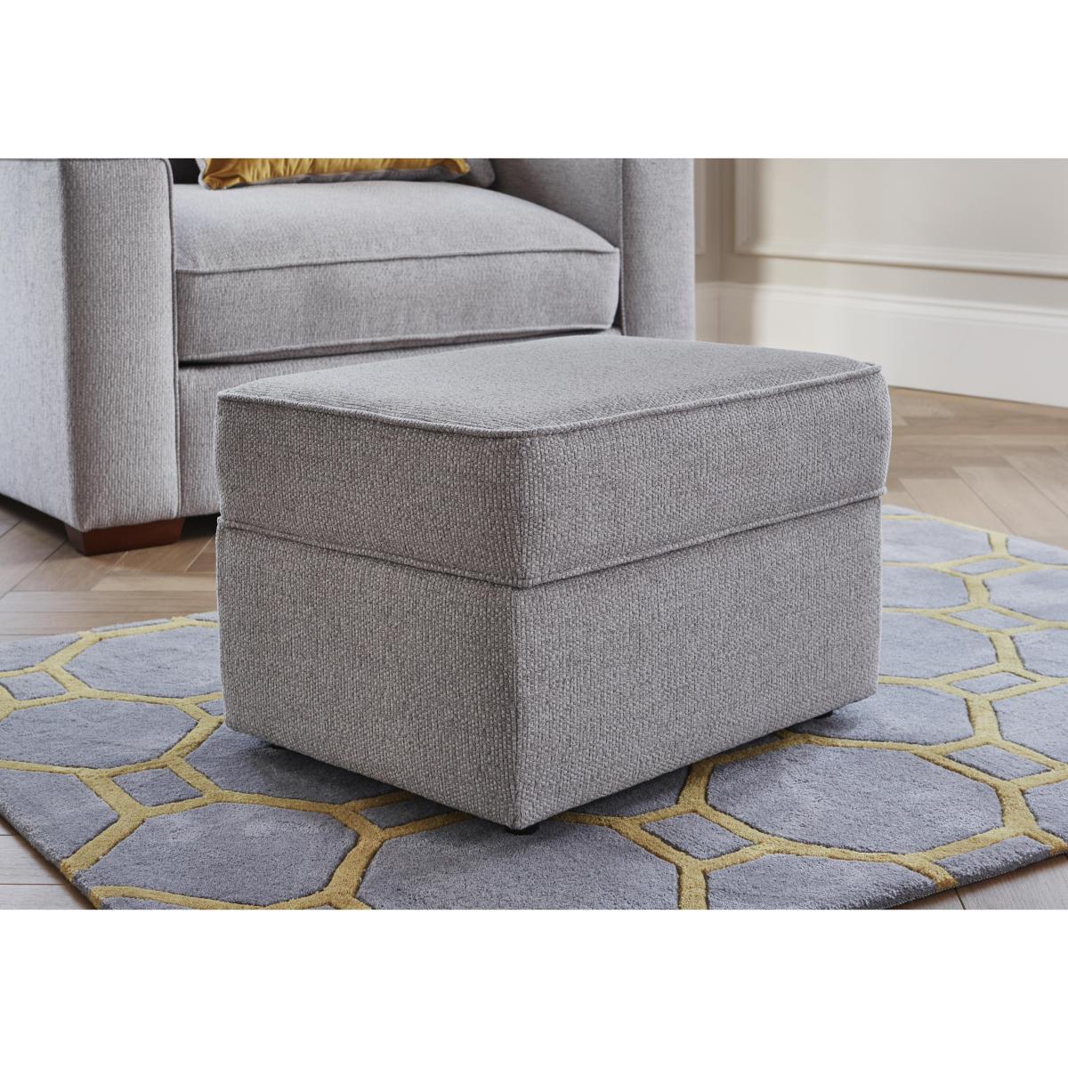 Comfi Fabric Storage Footstool - Grey – image 2
