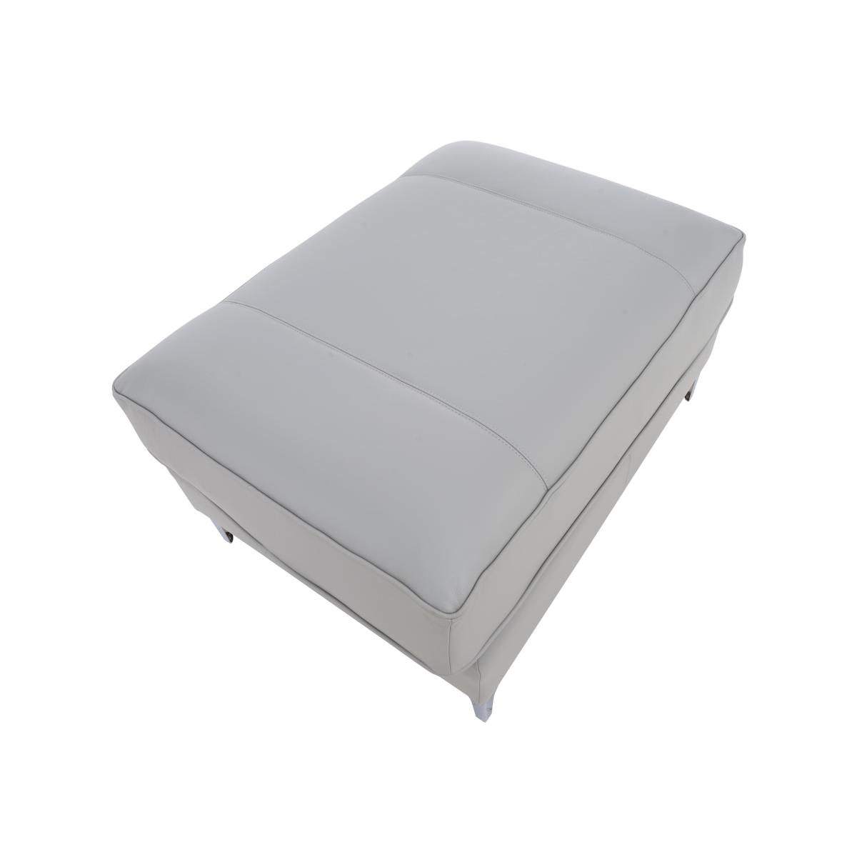 Legend Leather Footstool with Light Feet - Verona Grey – image 3
