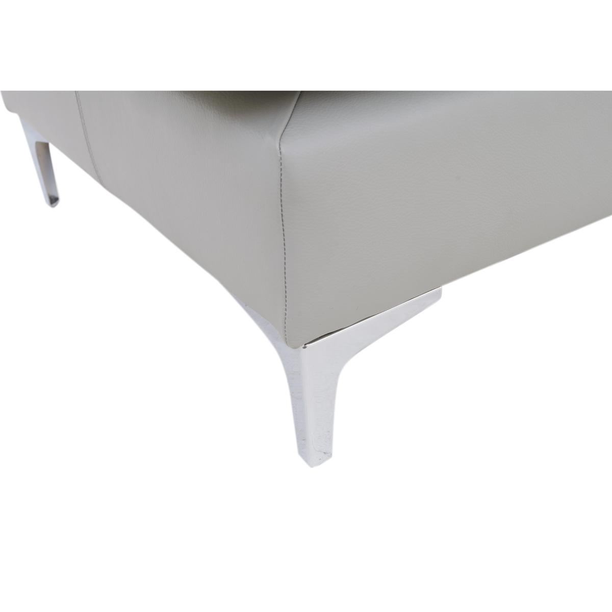 Legend Leather Footstool with Light Feet - Verona Grey – image 4