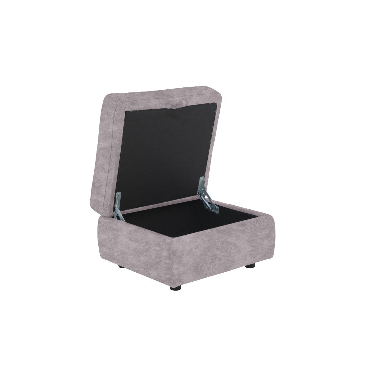 Comfort Story - Fabric Storage Footstool - R23 Silver Grey – image 3