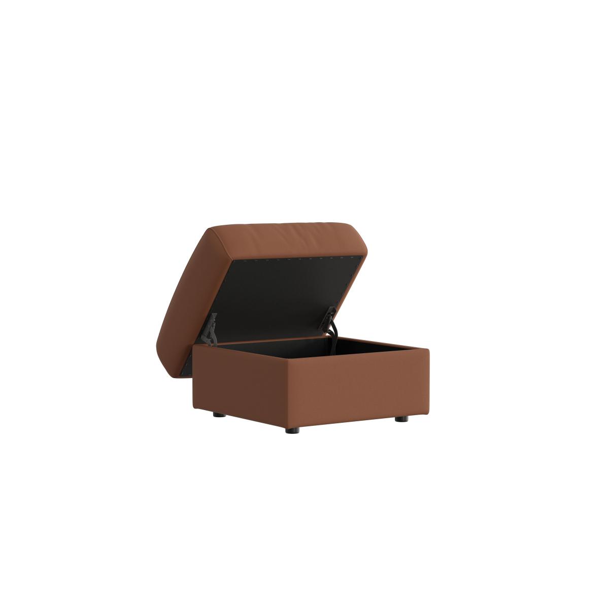 Nicoletti - Paolo Leather Storage Footstool - Red – image 3