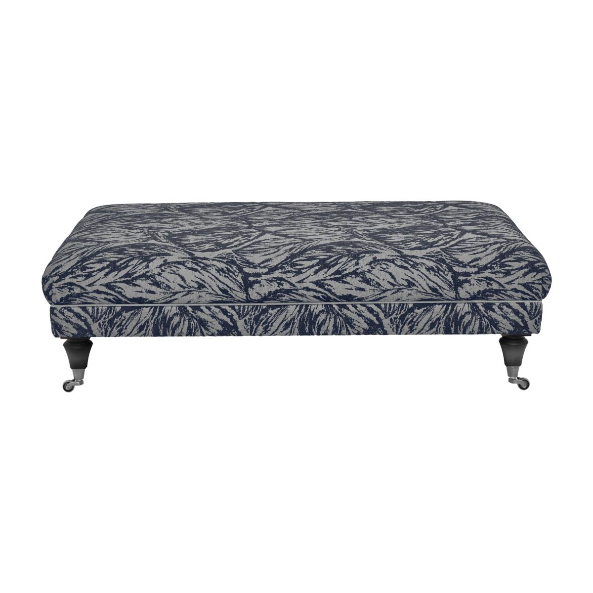 Boutique Chatterley Footstool - Canopy Midnight with Ebony Castors – image 1