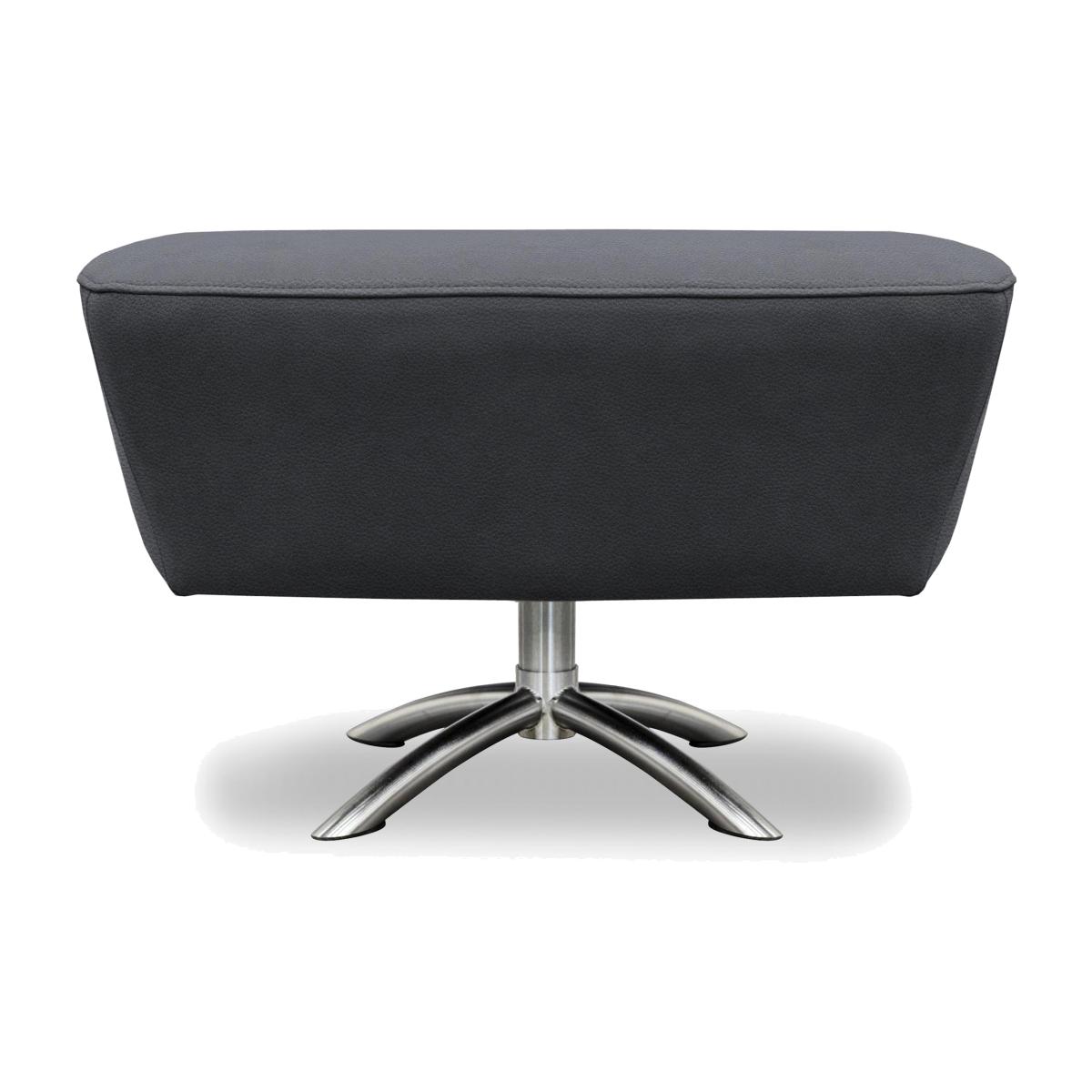 G Plan - Arlo Leather Swivel Footstool - Cambridge Pet Blue