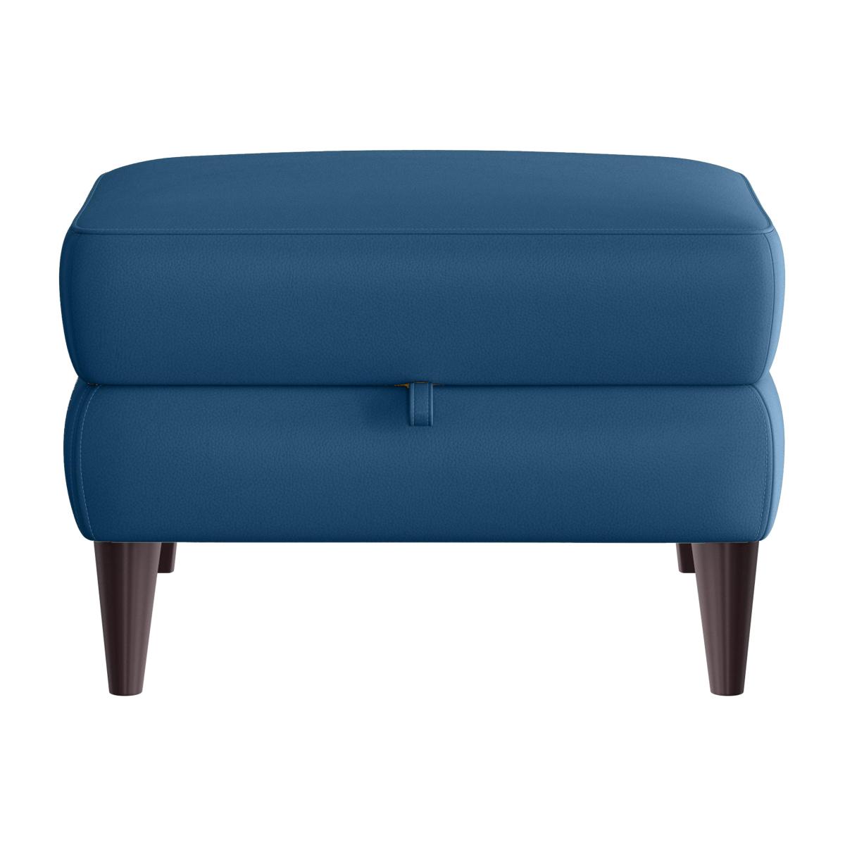 Compact Collection Klein NC Leather Storage Footstool - Carribean Sea – image 1