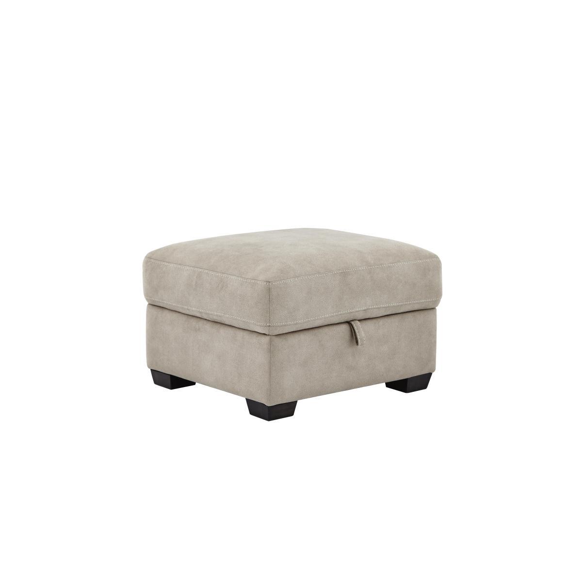 Cressida Fabric Storage Footstool - Grey – image 3