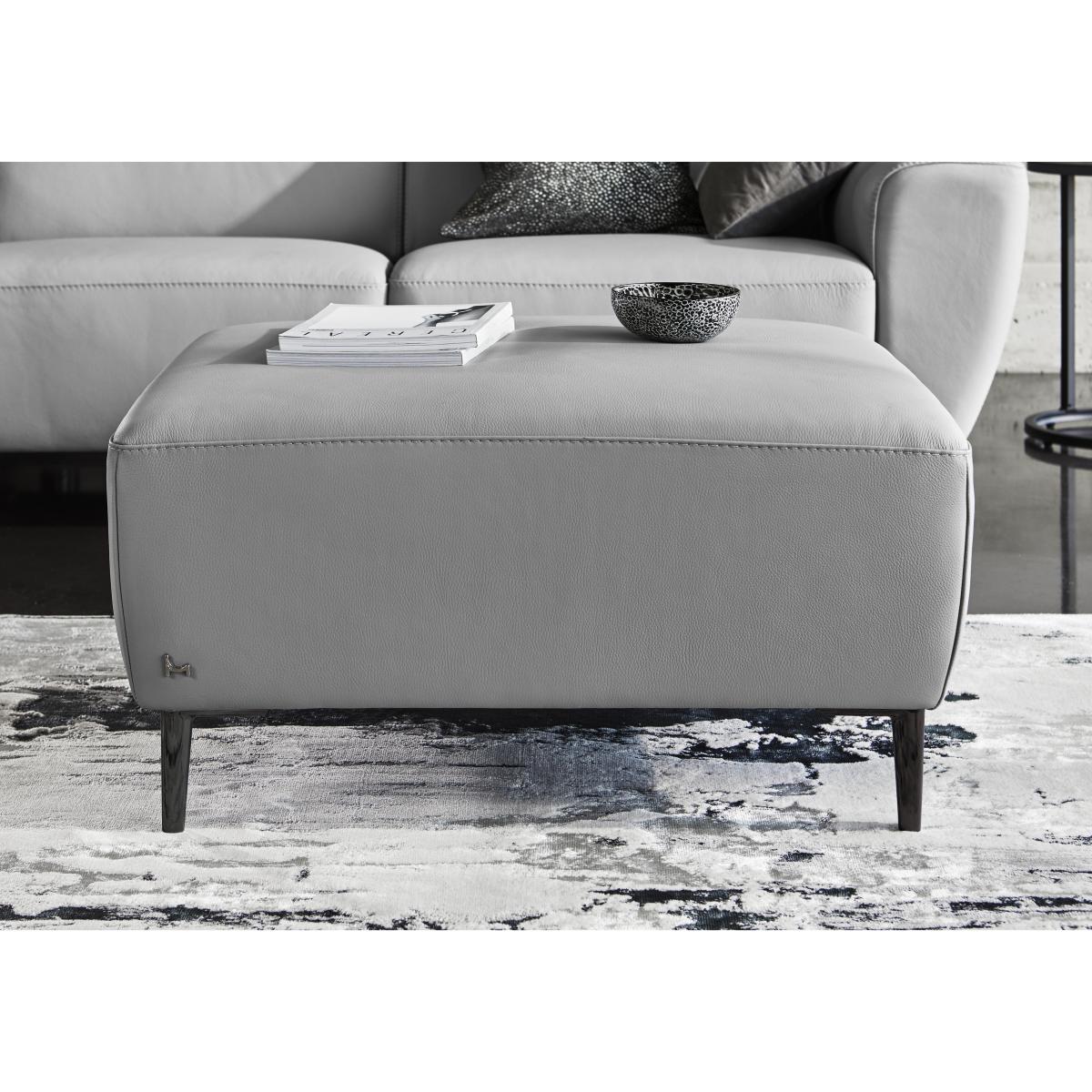 Nicoletti Italia - Milano Leather Footstool - Botera Crema – image 2