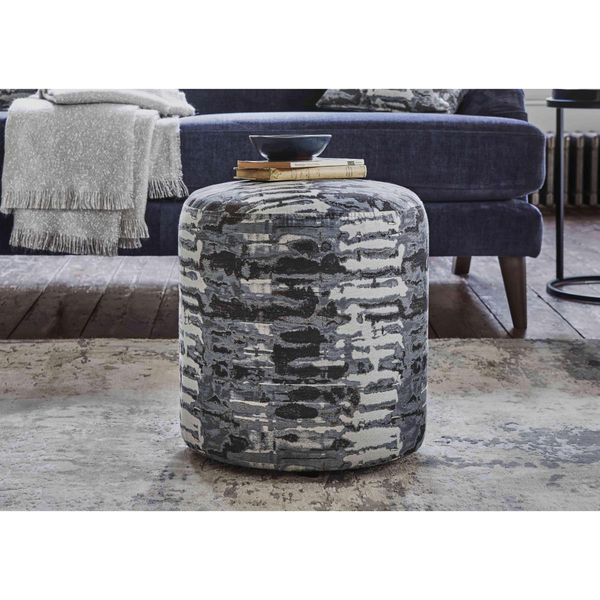 The Lounge Co. - Primrose Fabric Footstool - Grey – image 2