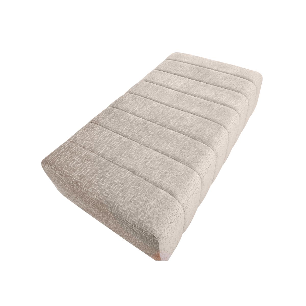 Boutique Lavish Fabric Bench Stool - Natural – image 3