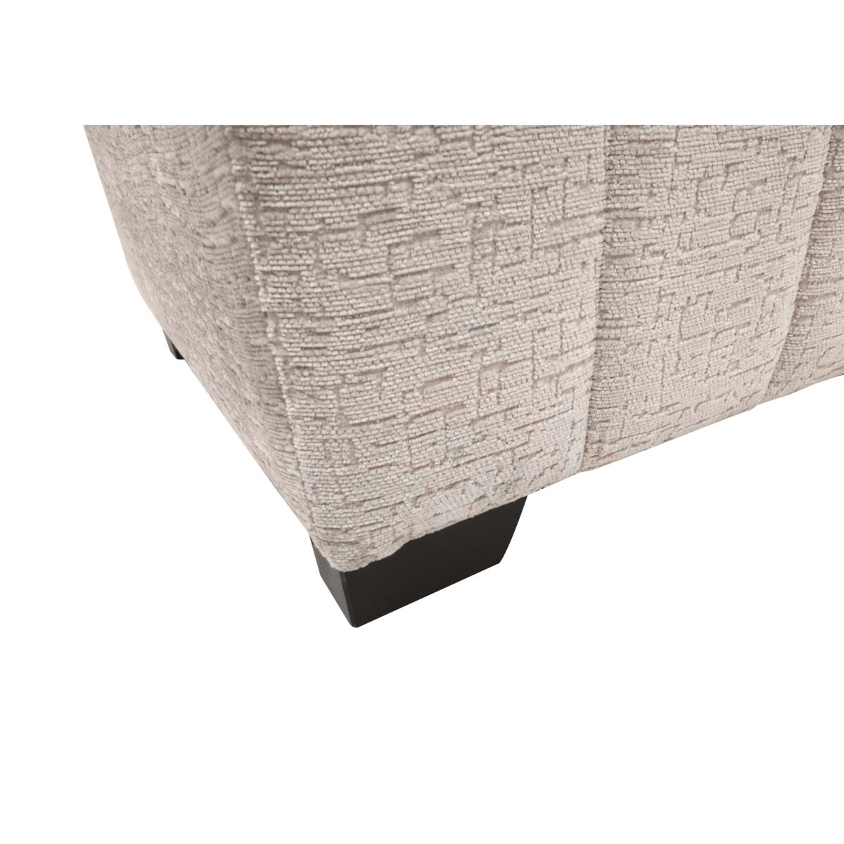 Boutique Lavish Fabric Bench Stool - Natural – image 4