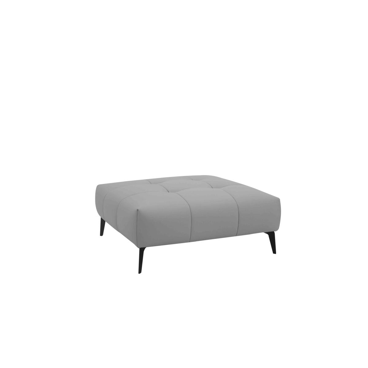 Domicil - Lawson Leather Footstool - NN Light Grey – image 2