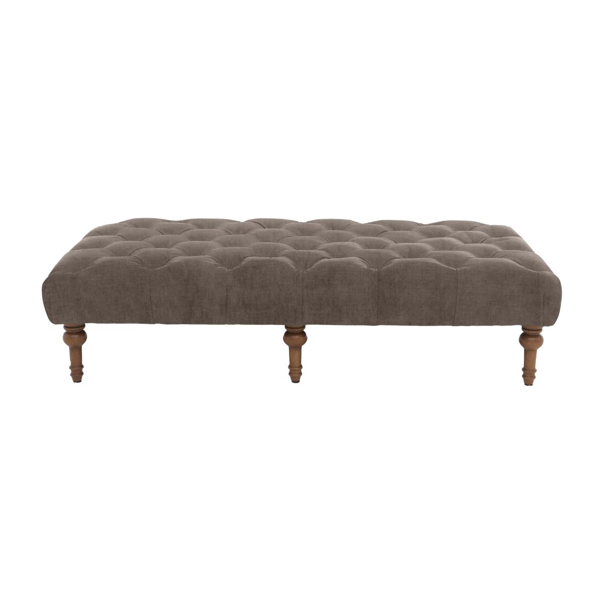 Alexander and James - Chesterfield Collection Large Fabric Footstool - Chamonix Wicker with Dark Feet