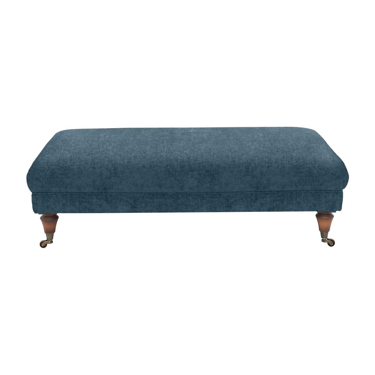 Boutique Chatterley Footstool - Bolero Spruce with Walnut Castors – image 1