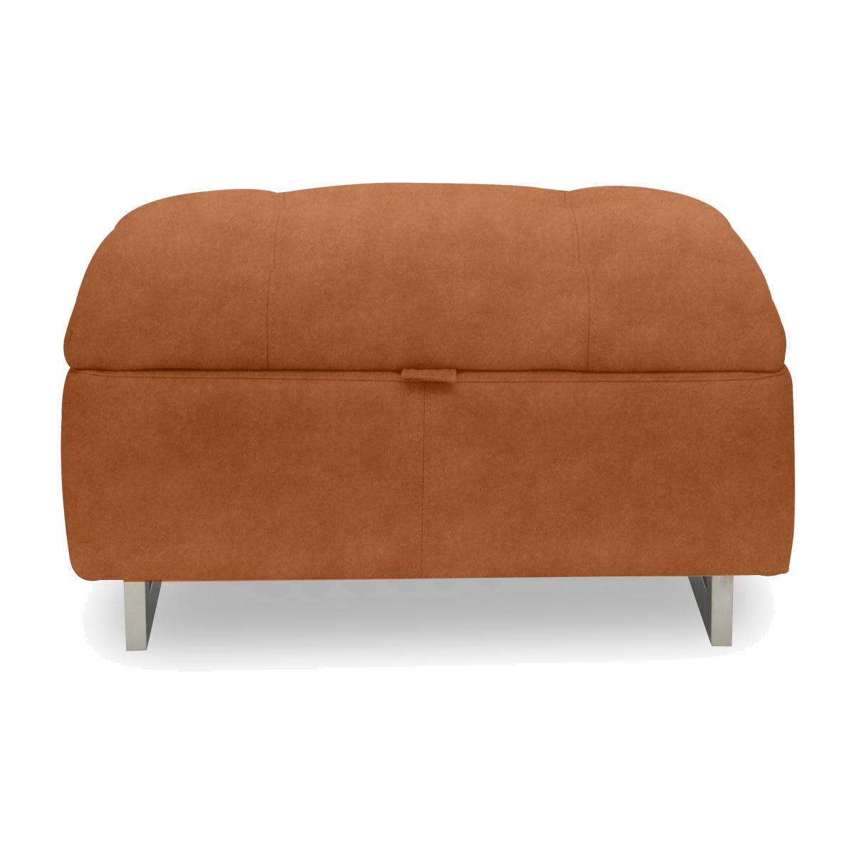 Moet Large Fabric Storage Footstool - Dexter Pumpkin – image 1