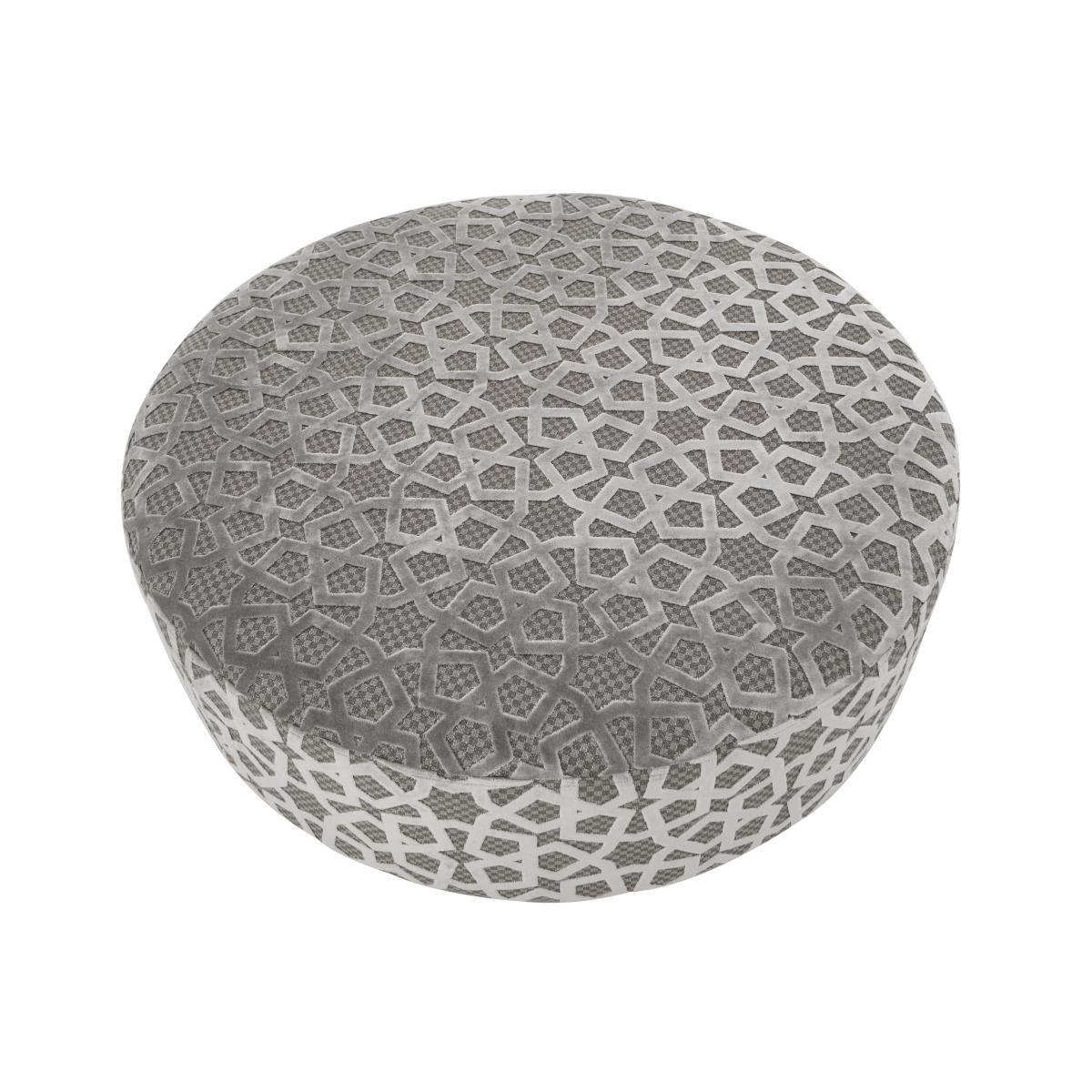 Holly Designer Round Fabric Accent Footstool – image 3