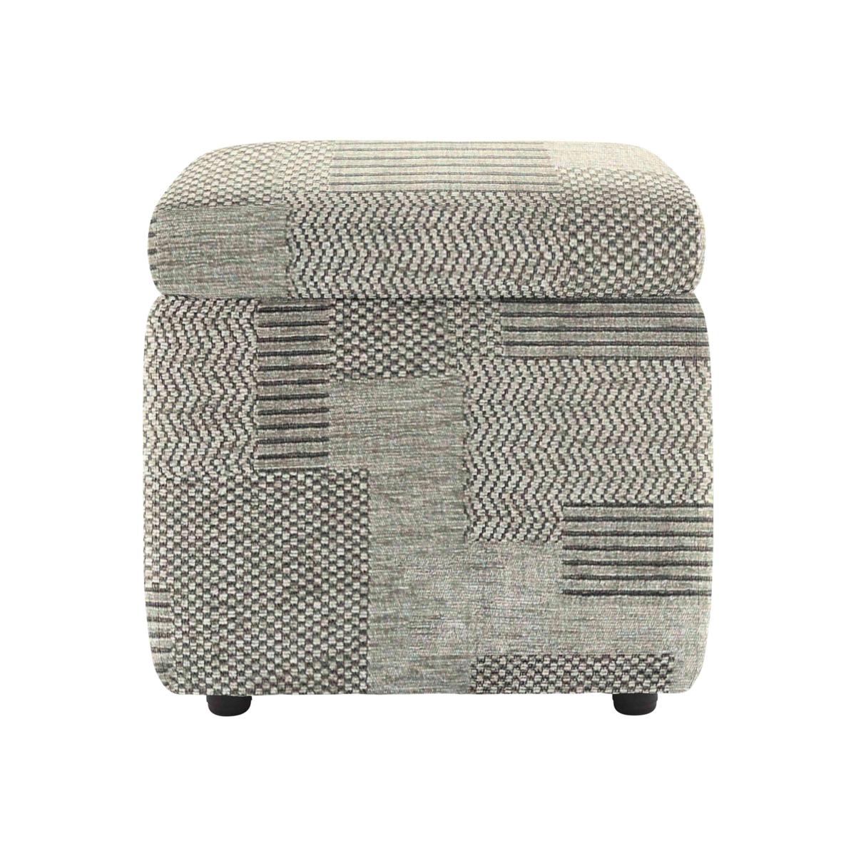 G Plan - Spencer Fabric Storage Footstool - Checkers Smoke