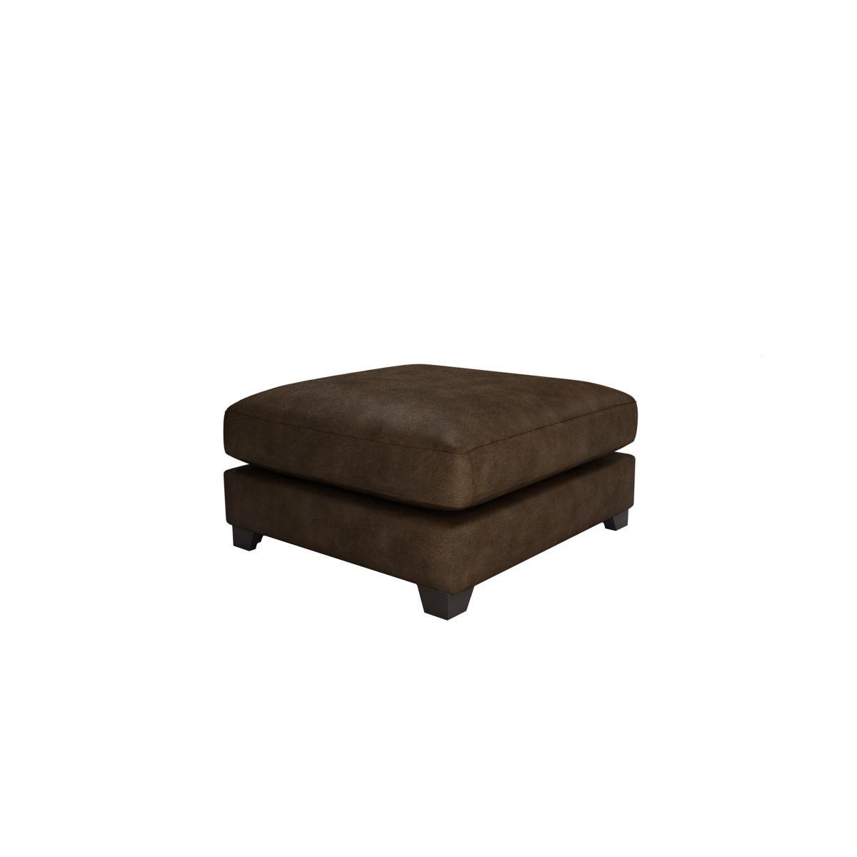 The Lounge Co. - Lorrie Leather Footstool - Grey – image 3