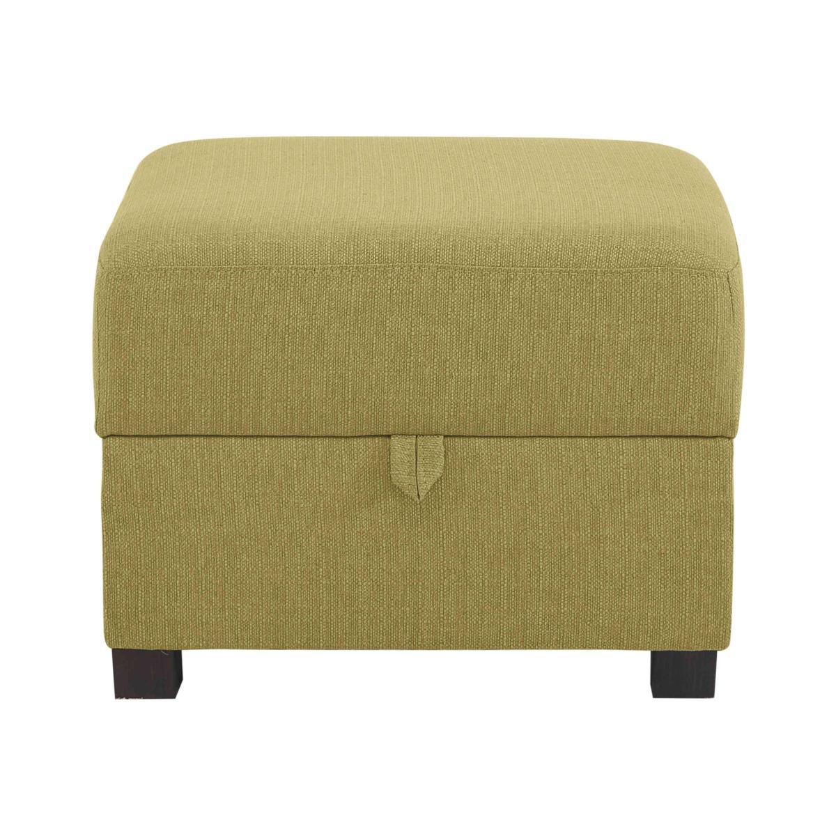 Darcey Fabric Storage Footstool - Yellow