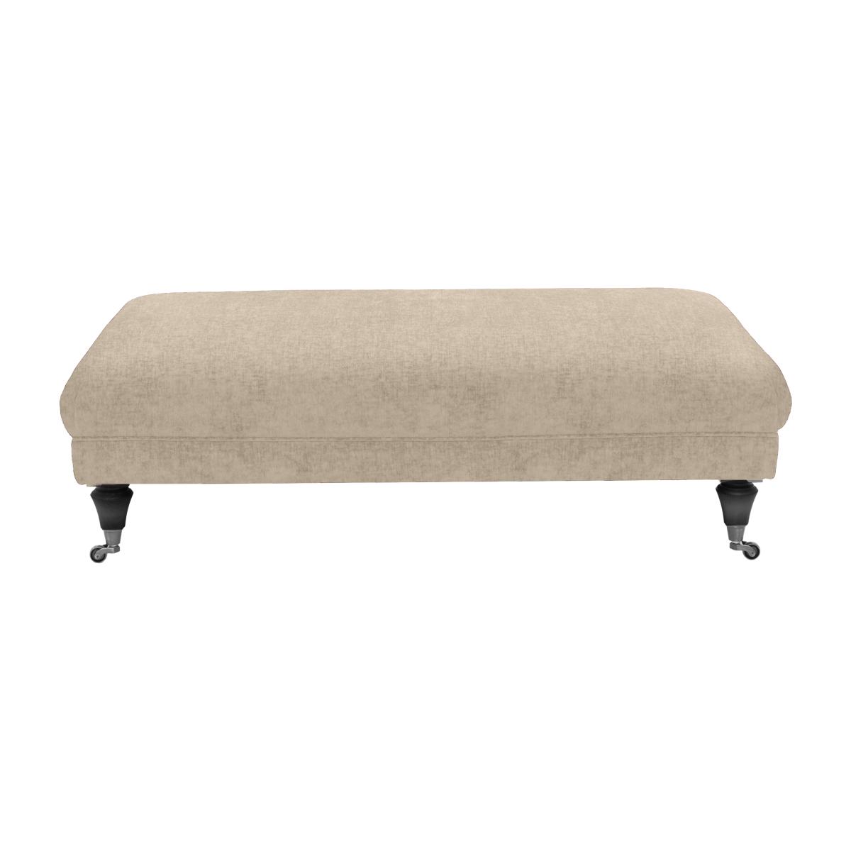 Boutique Chatterley Footstool - Bolero Eggshell with Ebony Castors – image 1