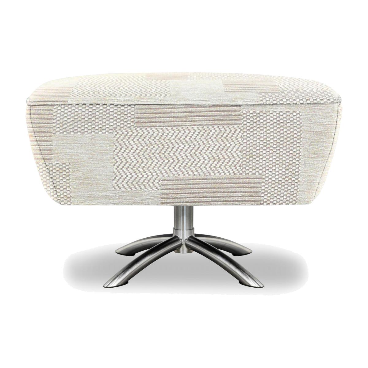 G Plan - Arlo Fabric Swivel Footstool - Checkers Putty – image 1