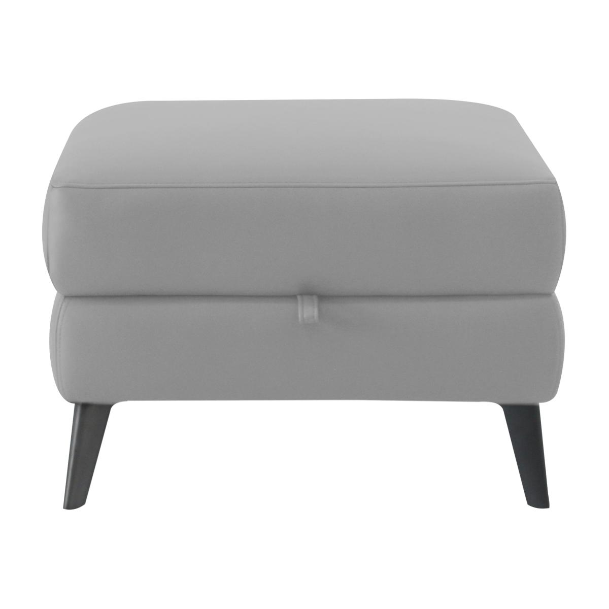Domicil - Huxley Leather Storage Footstool - NP Light Grey – image 1