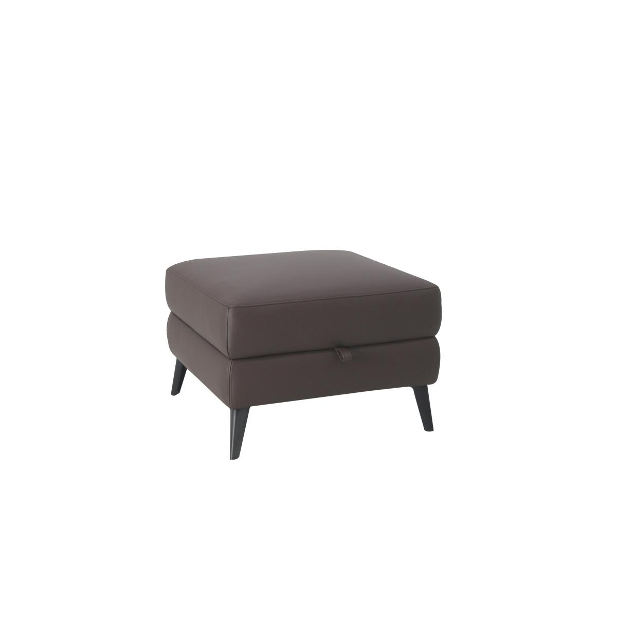 Domicil - Huxley Leather Storage Footstool - NP Shale Grey – image 2