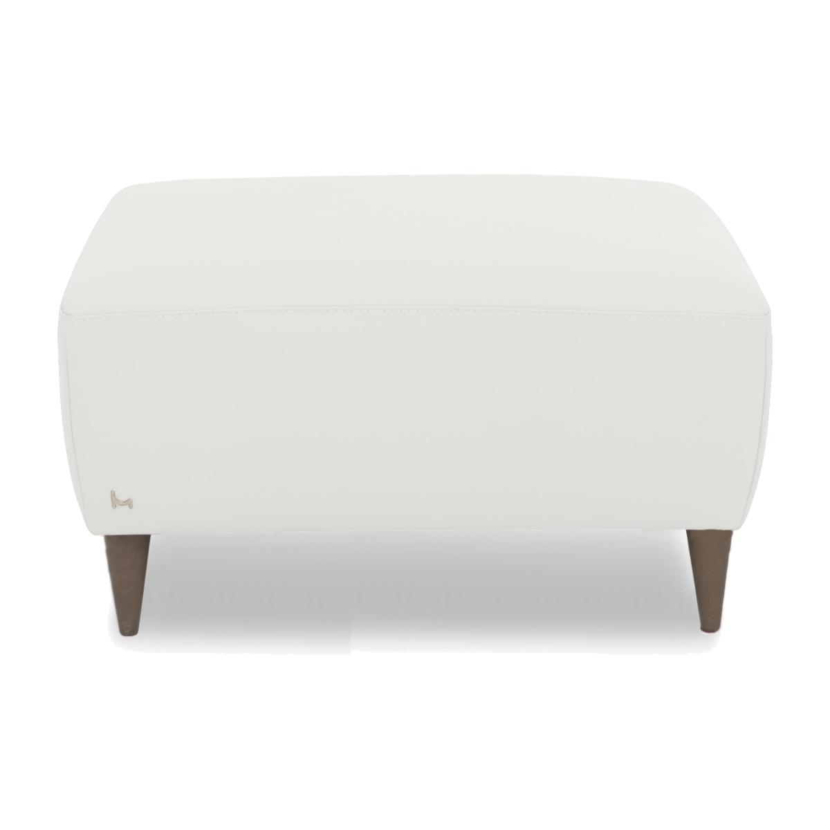 Nicoletti Italia - Milano Leather Footstool - Torello Bianco Puro – image 1