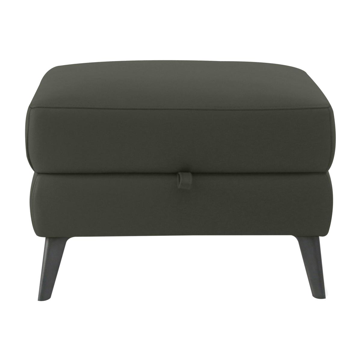 Domicil - Maddox Leather Storage Footstool - NP Dark Olive – image 1