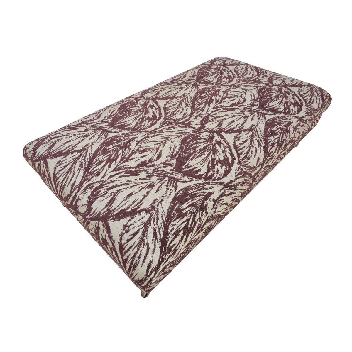 Boutique Chatterley Footstool - Bolero Boysenberry with Walnut Castors – image 3
