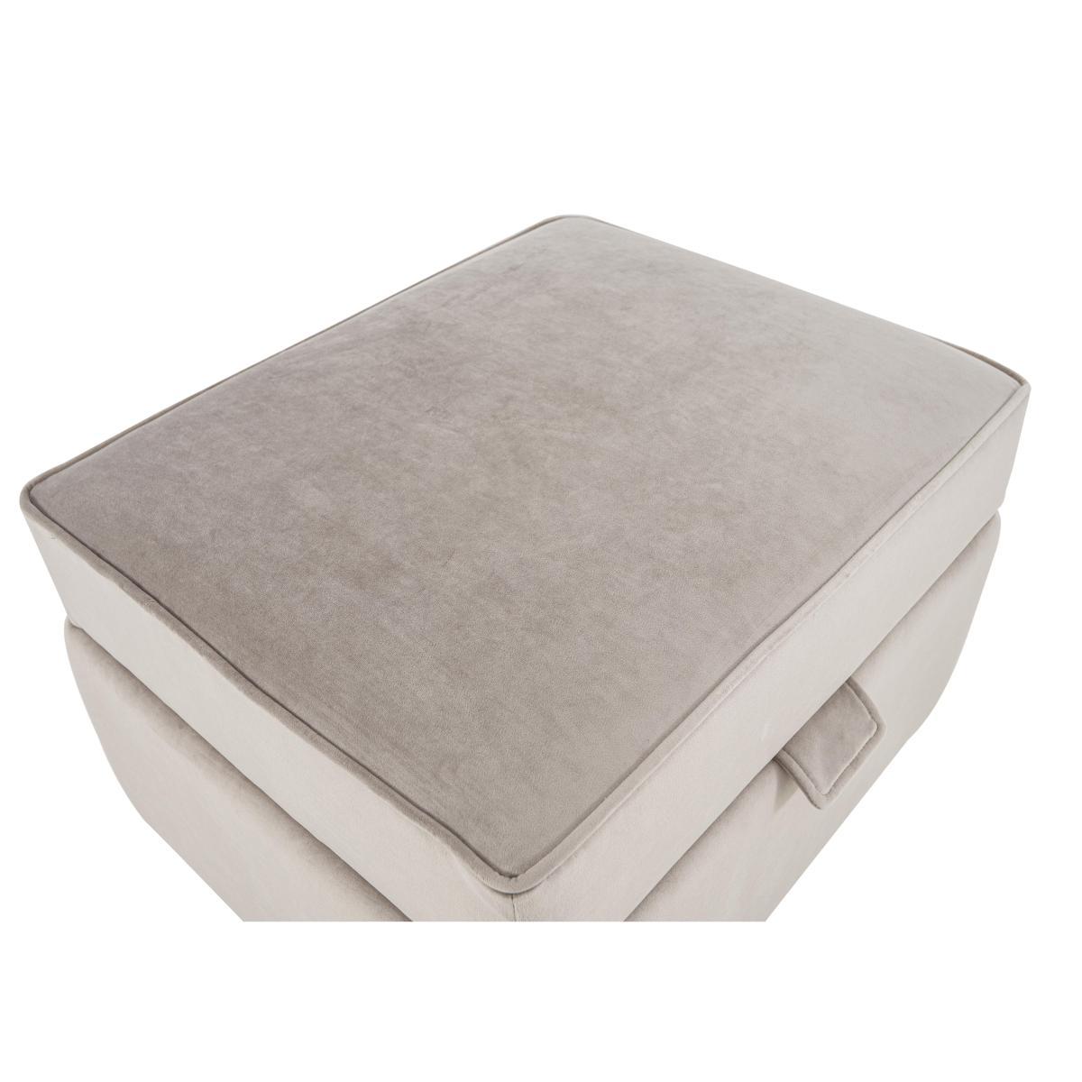 Celestia Fabric Storage Footstool - Blue – image 2
