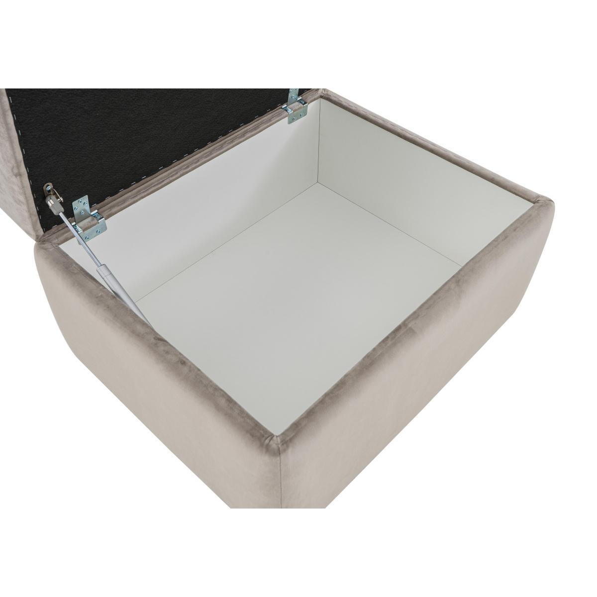 Celestia Fabric Storage Footstool - Blue – image 3