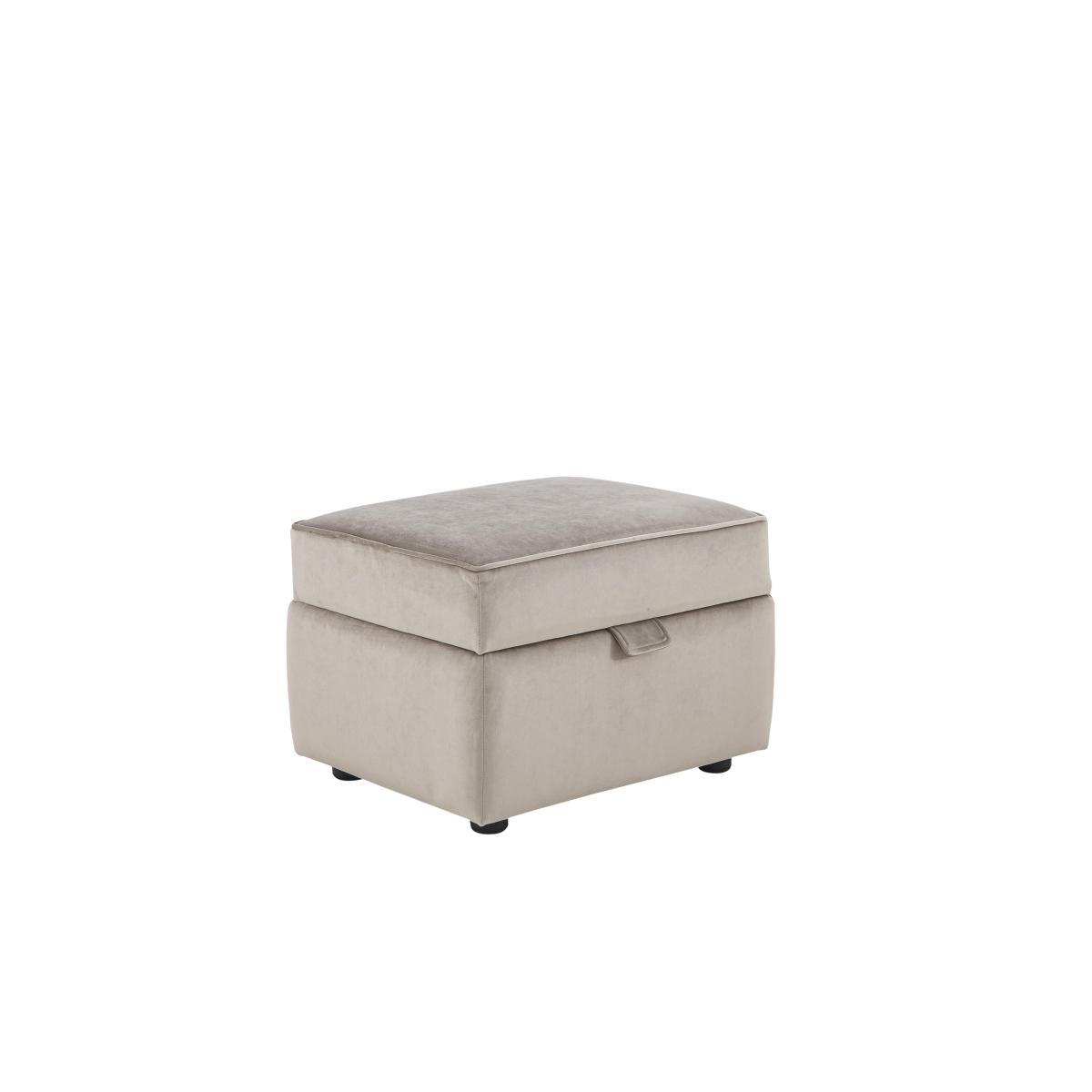 Celestia Fabric Storage Footstool - Blue – image 4