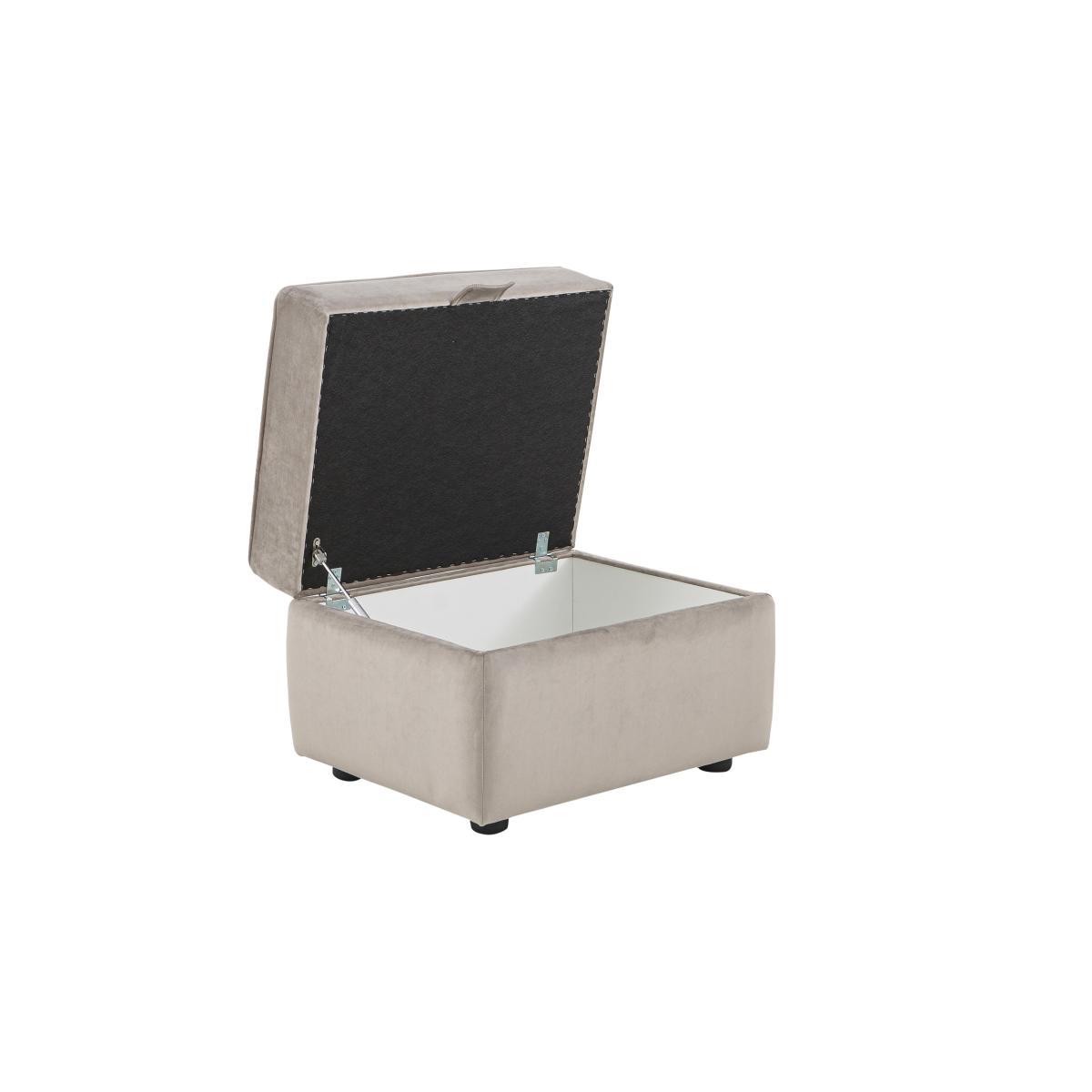 Celestia Fabric Storage Footstool - Blue – image 5