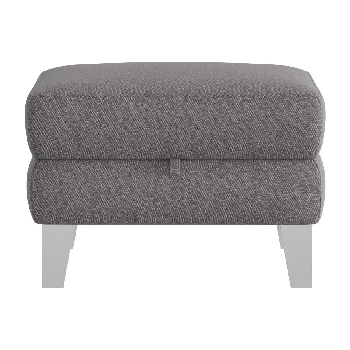Amarilla Fabric Storage Footstool - Grey – image 1