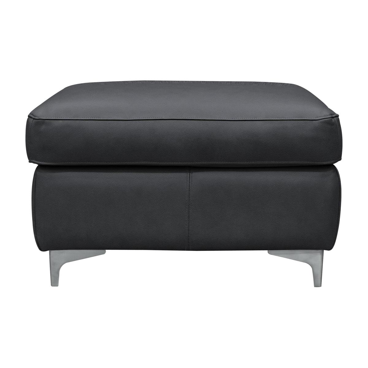 G Plan - Lucca Leather Footstool - Cambridge Petrol Blue