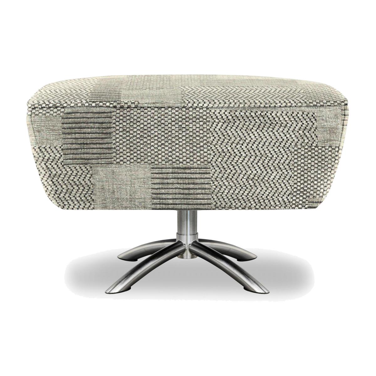 G Plan - Arlo Fabric Swivel Footstool - Checkers Smoke – image 1